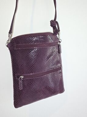 Levenger Crossbody 3 Pocket Purse